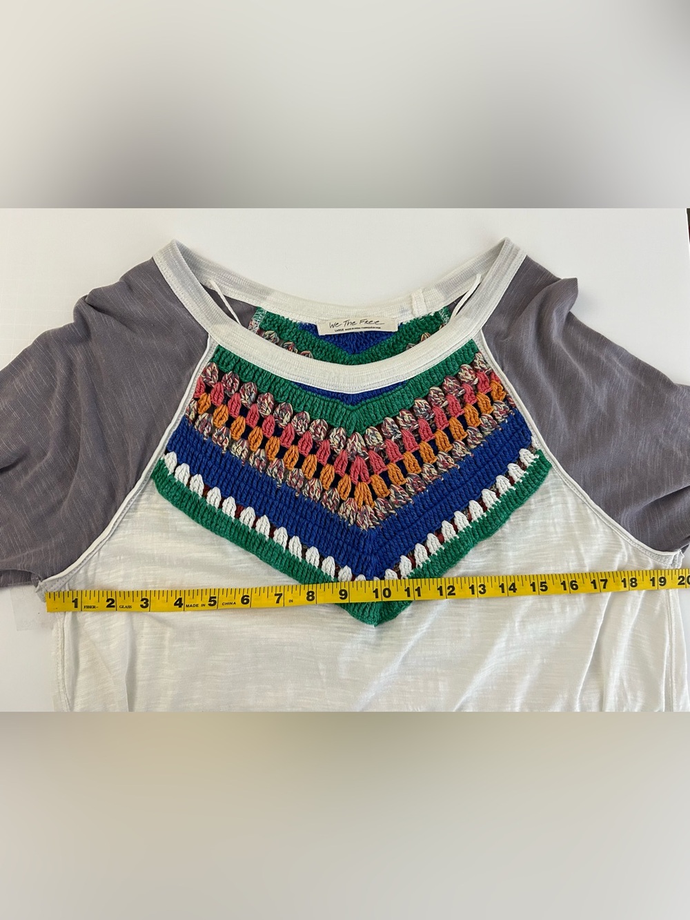 We The Free Free People Boho Spring Bound Crochet Chevron Top - Picture 12 of 13